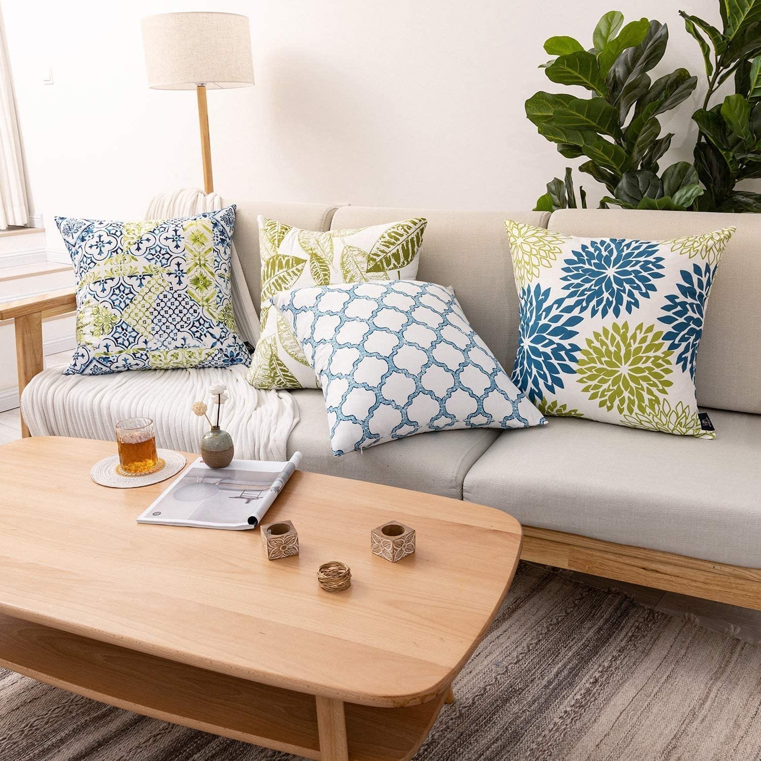 Blue&Green-Decorative-Pillowcase