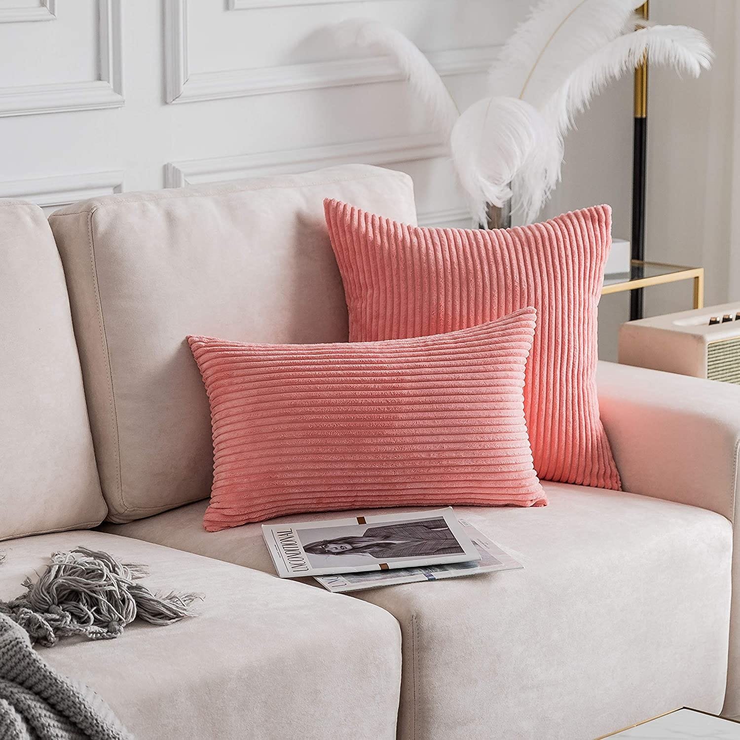 Striped-Velvet-Corduroy-Pillowcases